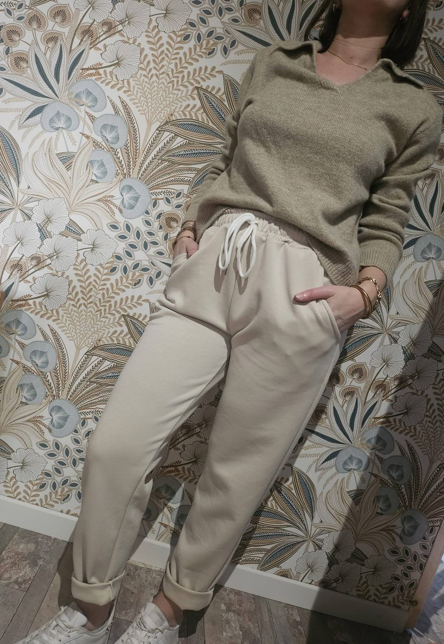 Pantalon jogger Beige