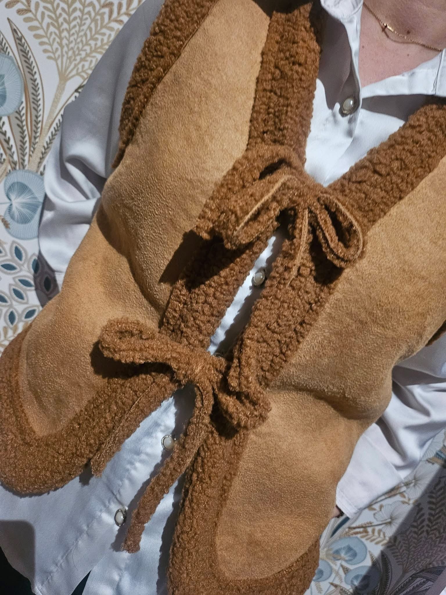 Gilet en Suédine Camel