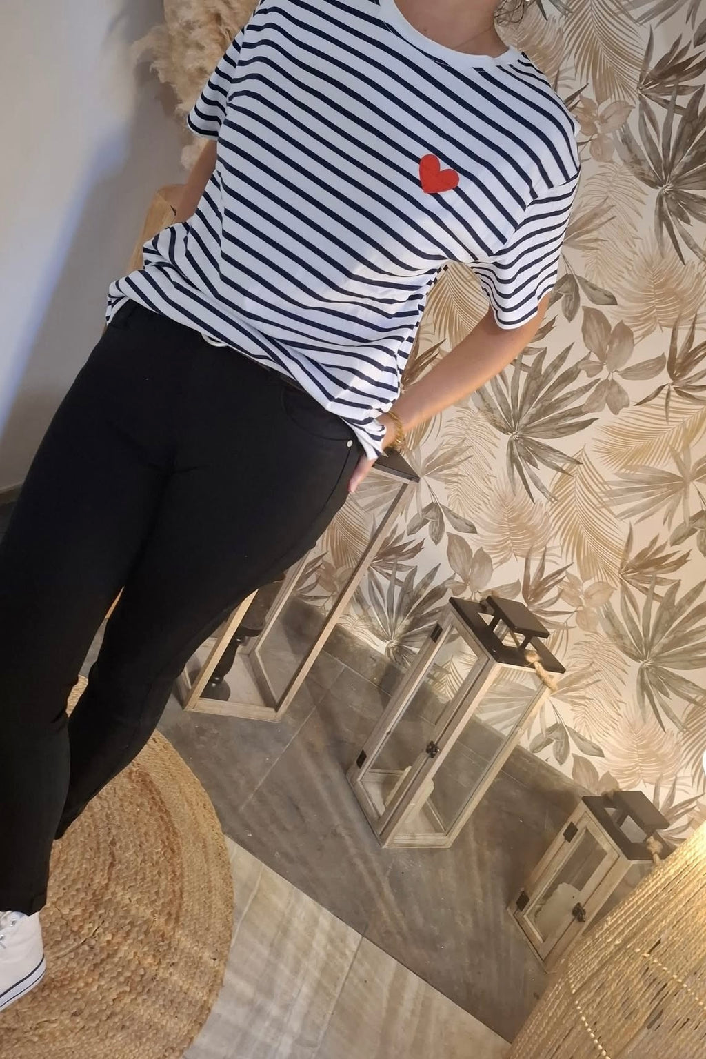 T-Shirt Marinière coeur