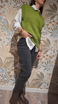 Pull sans manches Kaki