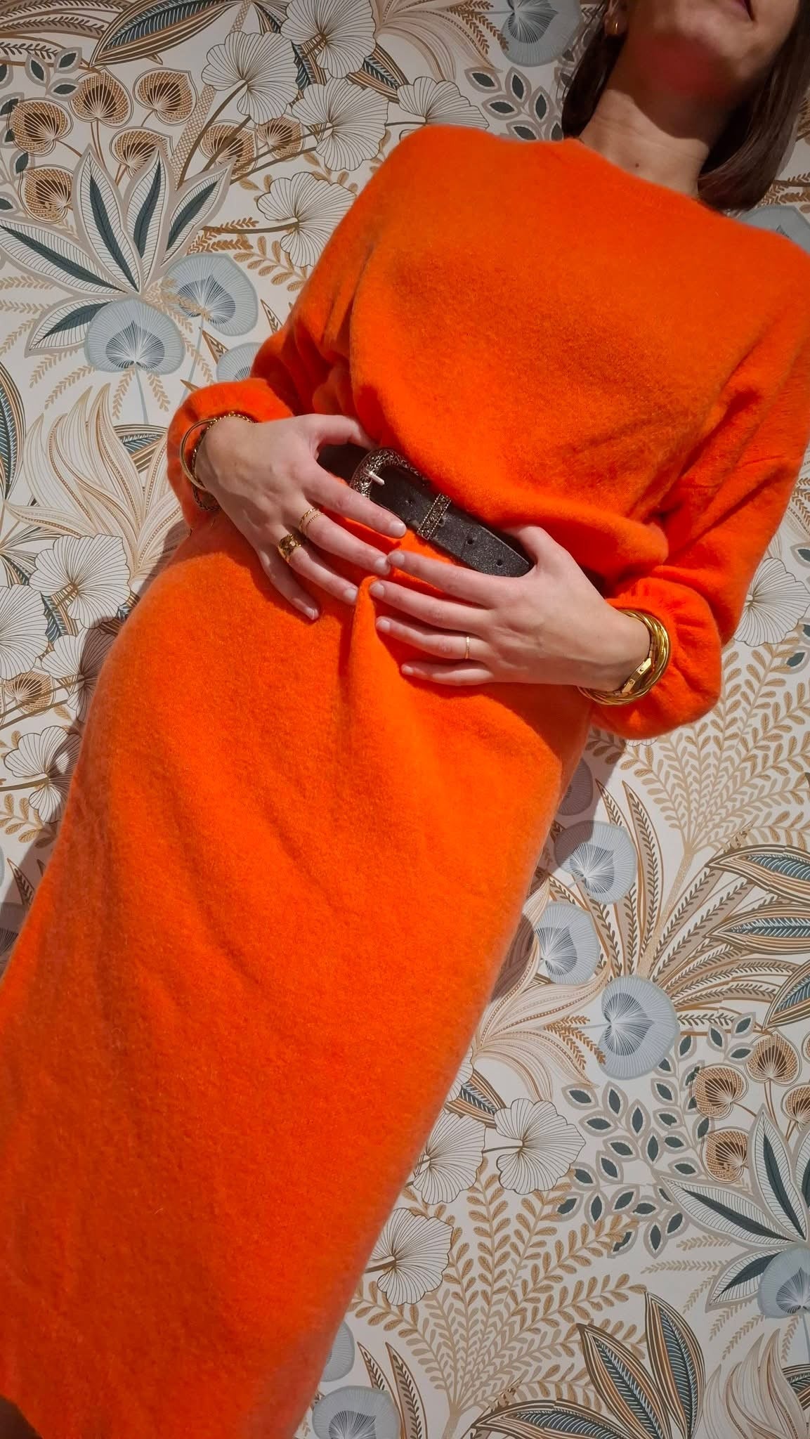 Robe en laine Orange