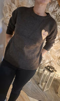Pull en laine cœur