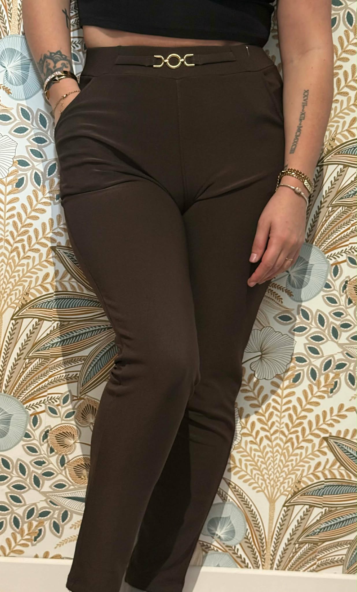 Pantalon boucle Or